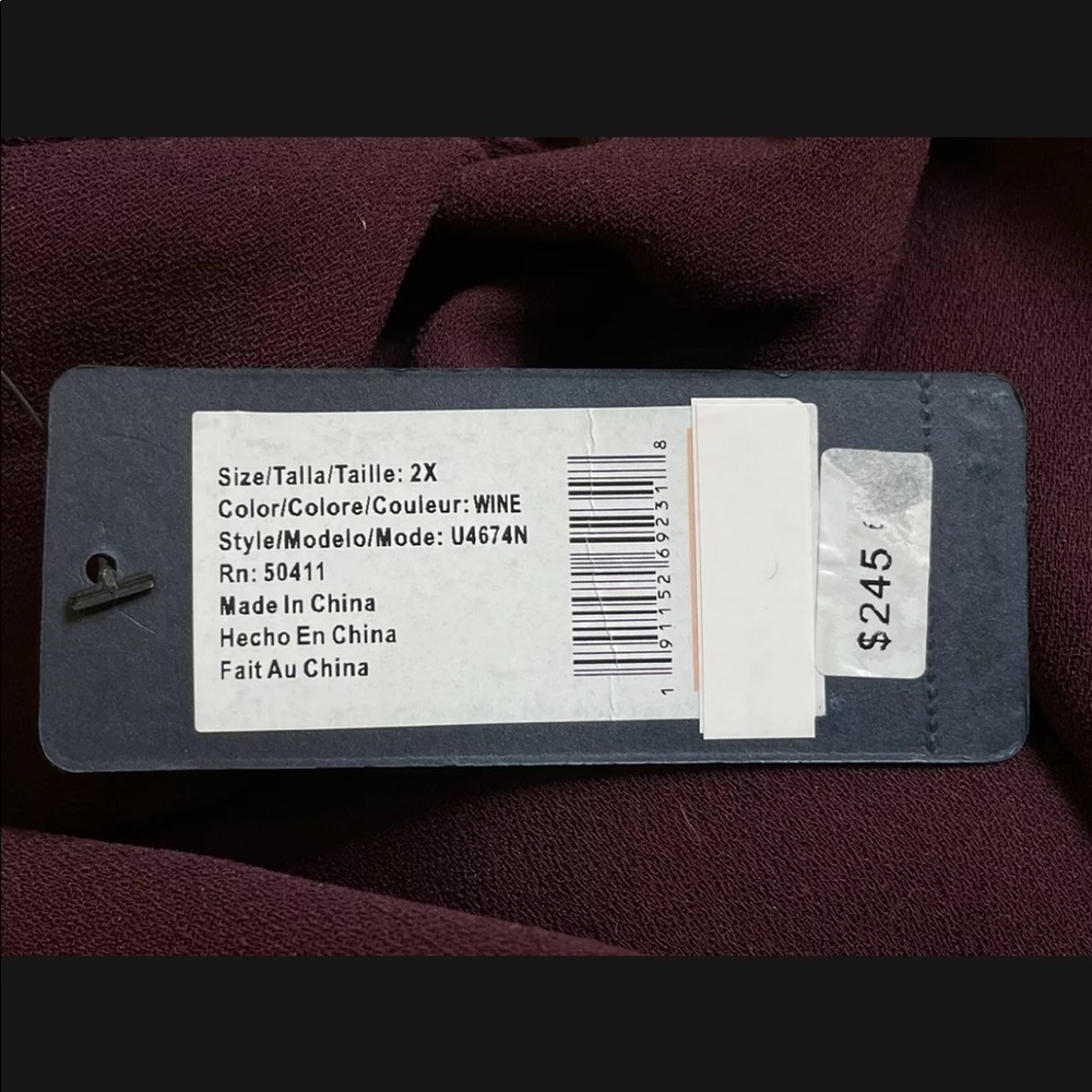 Rachel Roy Water Repellent Crepe Hooded Trench Coat Wine Plus Sizes 1X-3X $245 - Picture 8 of 8